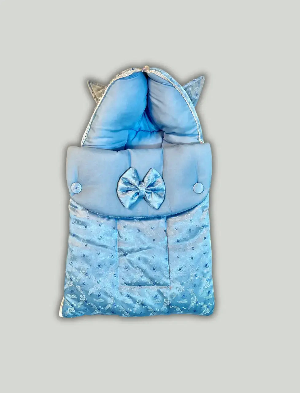 Little Flower Baby Carry Nest β Soft, Safe & Snuggly Sleep Pod on Blue (0β12 Months) - Little Flower
