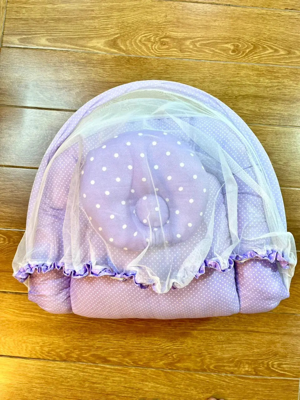 Baby Net Bed With Pillow - Little Flower
