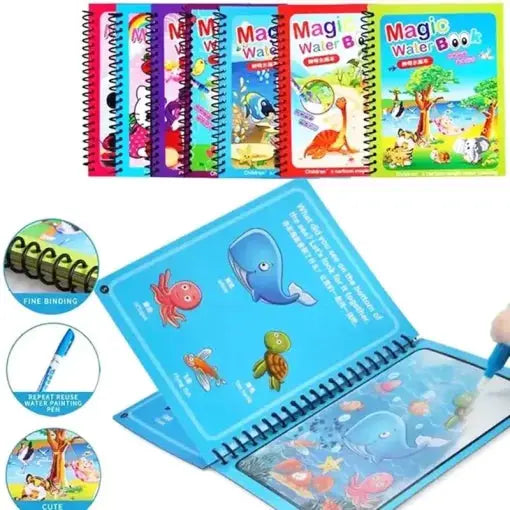 Little Flower Learning Bundle |4 Magic Water Books with 4 Pens + 4 Magic Practice Books with 10 refills - Little Flower