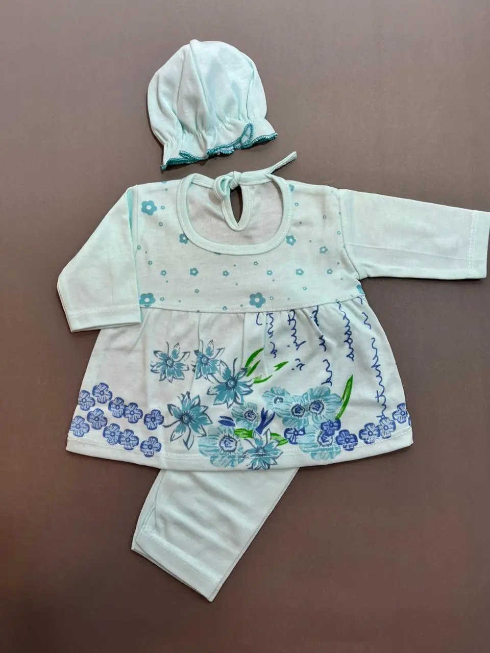 Baby Frock Suit Set Pack of 3β Soft Cotton, Comfortable Daily Wear (0β6 Months)