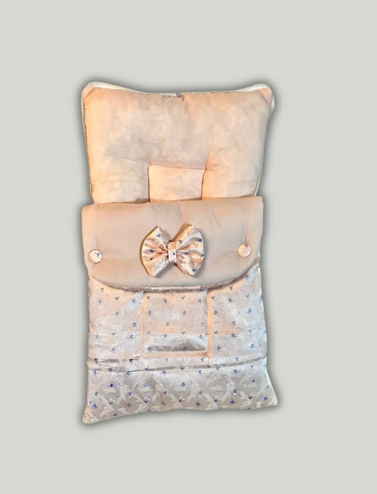 Little Flower Baby Carry Nest – Soft, Safe & Snuggly Sleep Pod on Peach (0–12 Months)