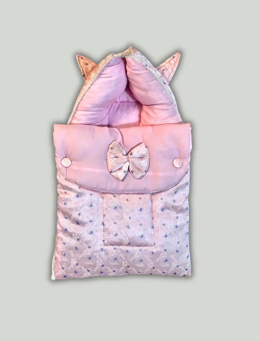 Little Flower Baby Carry Nest – Soft, Safe & Snuggly Sleep Pod on Pink (0–12 Months)
