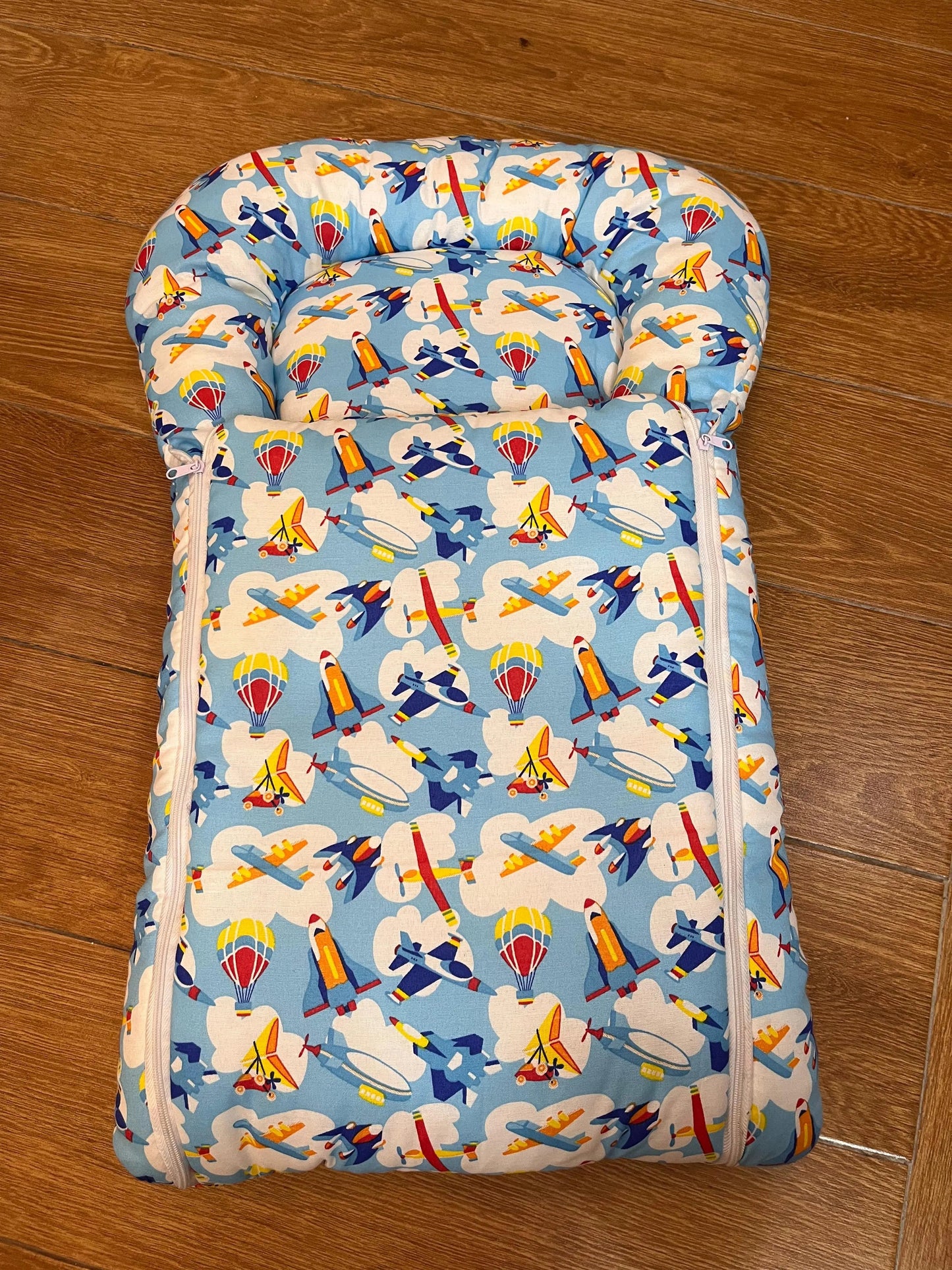 8Pc Baby Bedding Set on Soft Cotton Fabric with Planes Theme (0–2 Years) Little Flower