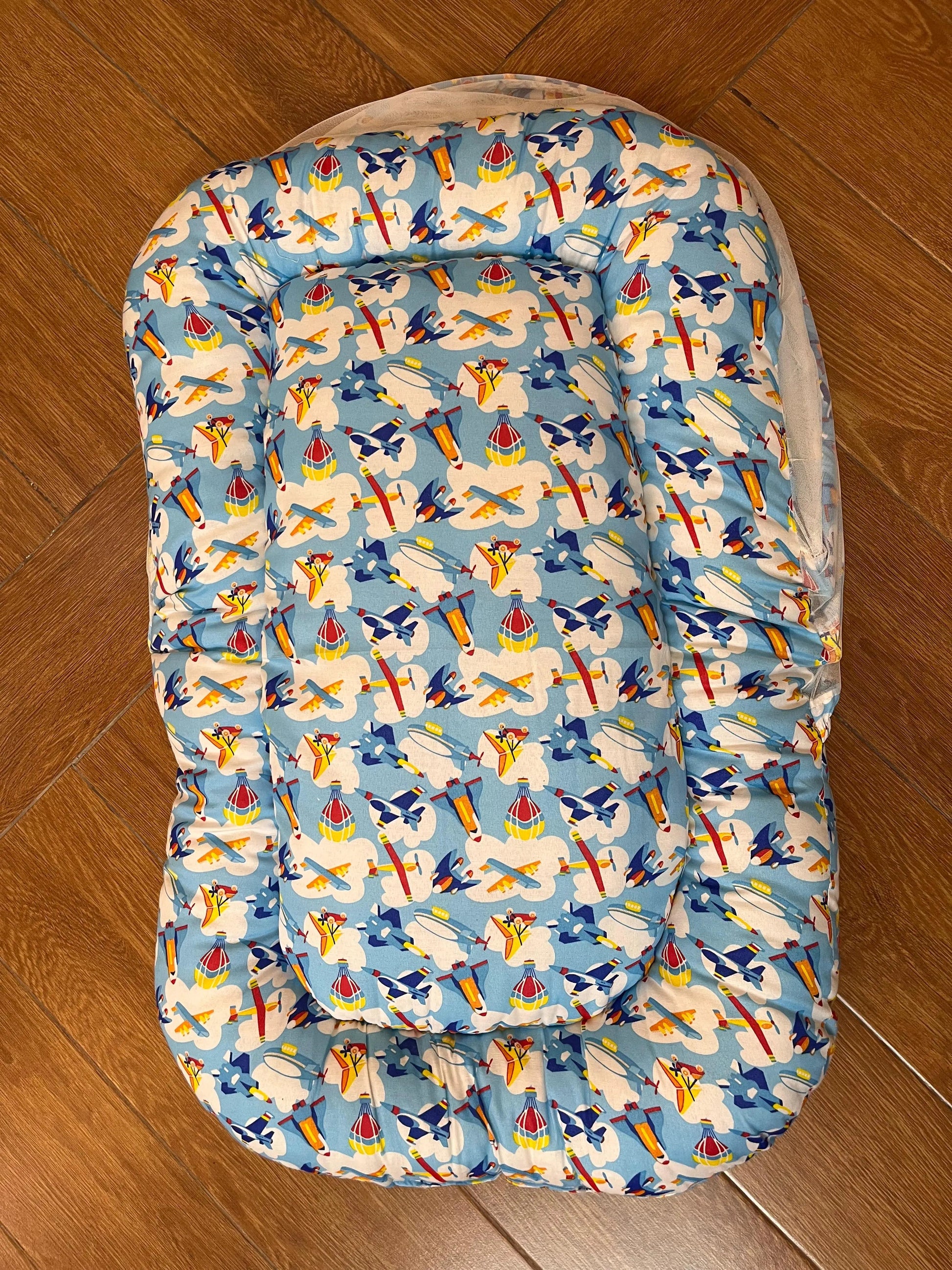 8Pc Baby Bedding Set on Soft Cotton Fabric with Planes Theme (0–2 Years) Little Flower