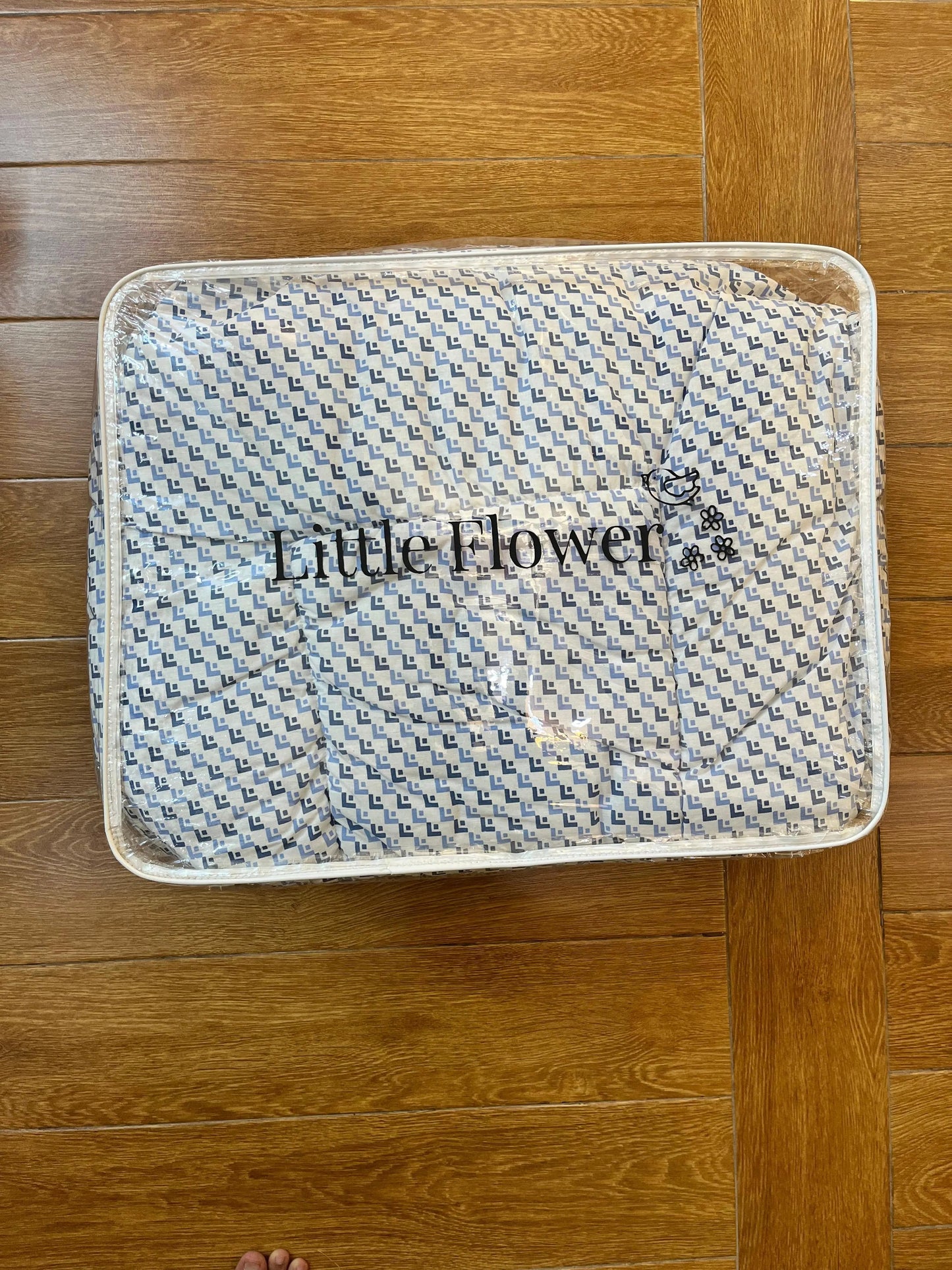 Baby Cot Bedding Set – 10-Piece Soft Cotton Set with Green Boxes On while  (0–3 Years) Little Flower