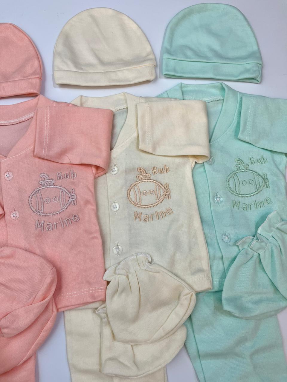 4-Piece Newborn Baby Clothing Set Pack of 3 | Soft Fabric Outfit for 0–6 Months