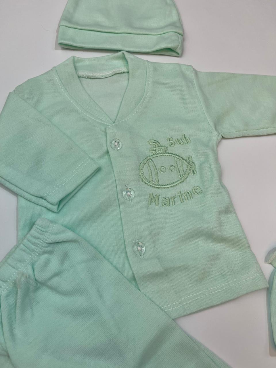 4-Piece Newborn Baby Clothing Set Pack of 3 | Soft Fabric Outfit for 0–6 Months