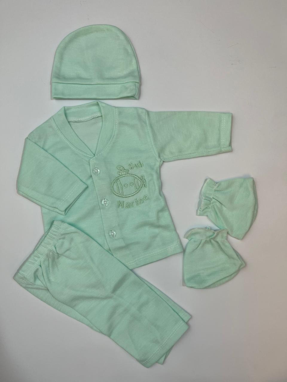 4-Piece Newborn Baby Clothing Set Pack of 3 | Soft Fabric Outfit for 0–6 Months