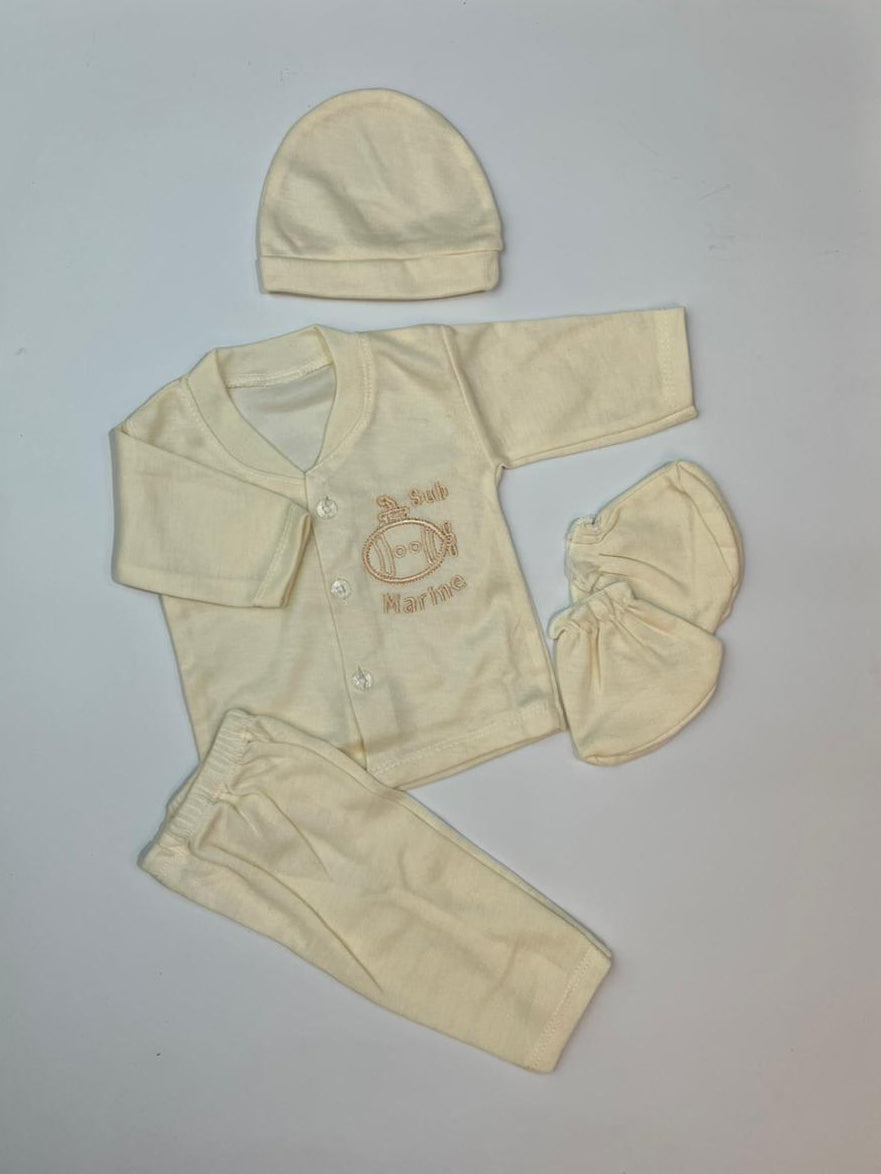 4-Piece Newborn Baby Clothing Set Pack of 3 | Soft Fabric Outfit for 0–6 Months