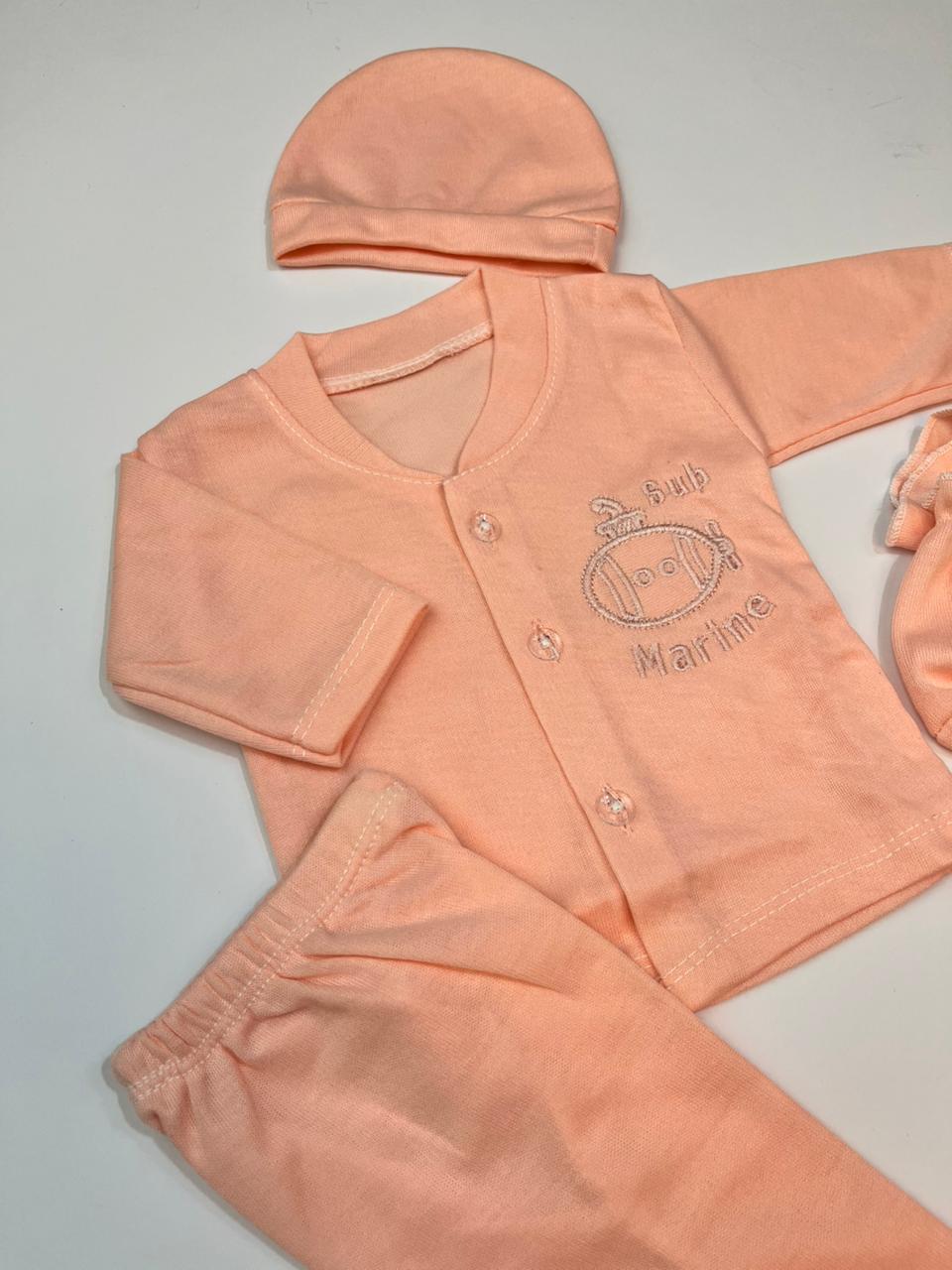 4-Piece Newborn Baby Clothing Set Pack of 3 | Soft Fabric Outfit for 0–6 Months