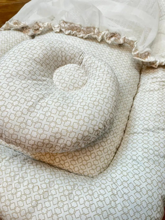 Baby Net Bed With Pillow | Brown box