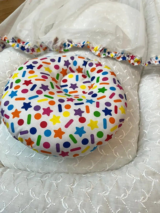 Baby Net Bed With Pillow | Colorful star Chicken