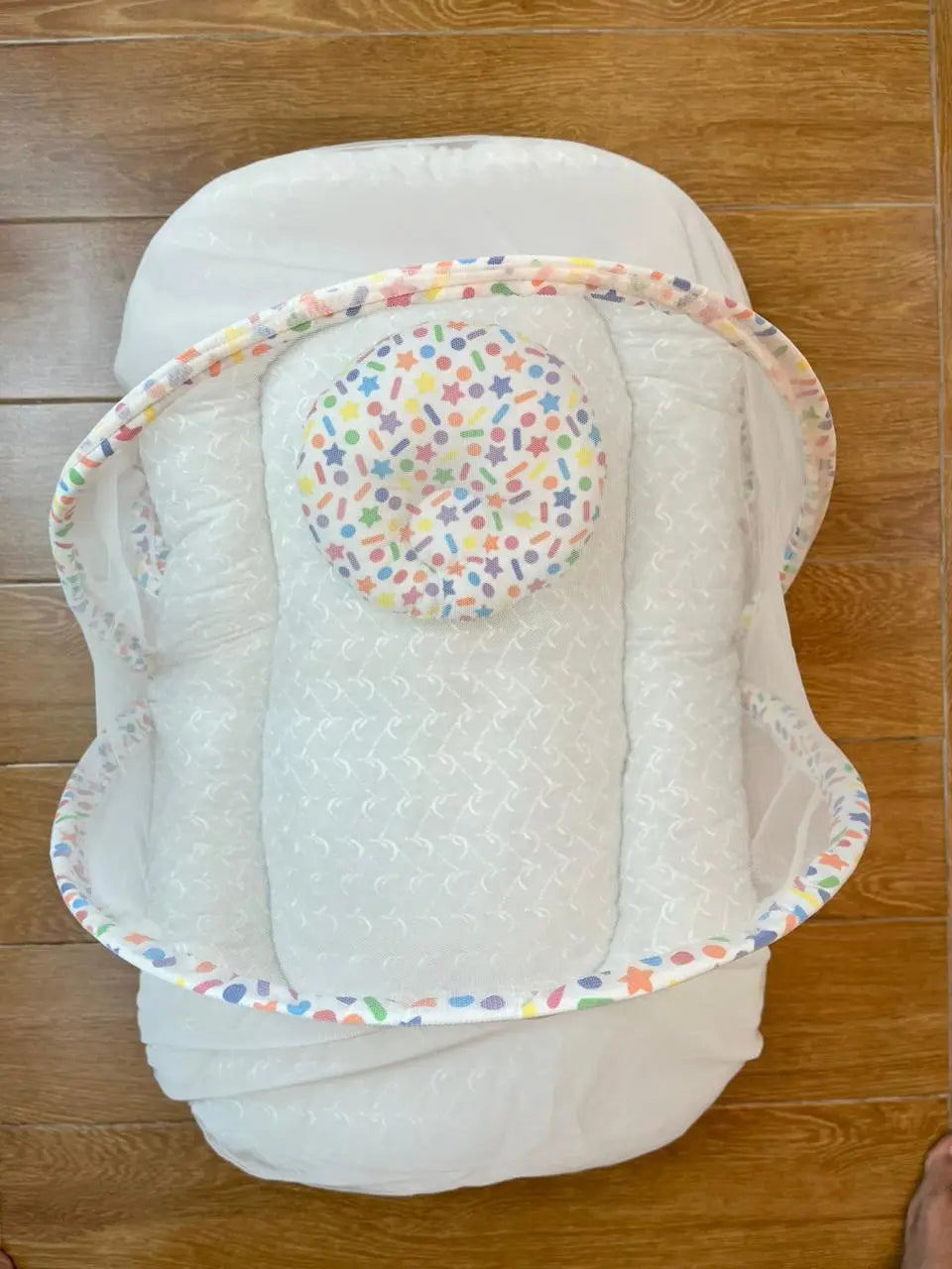 Baby Net Bed With Pillow | Colorful star Chicken