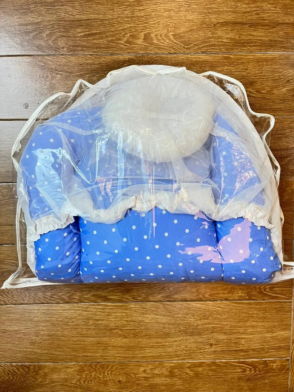 Baby Net Bed With Pillow | Light blue big bot  Chicken