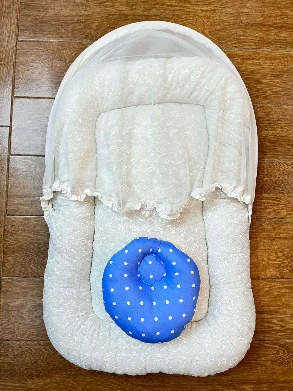 Baby Net Bed With Pillow | Light blue big bot  Chicken