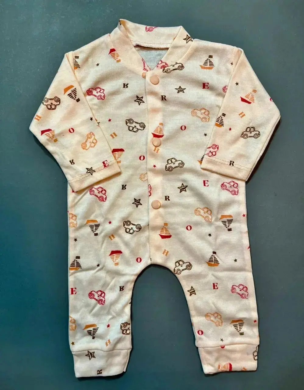 Full Body Romper Set Pack of 3 – Soft Cotton Full Body Sleepsuits (0–6 Months)