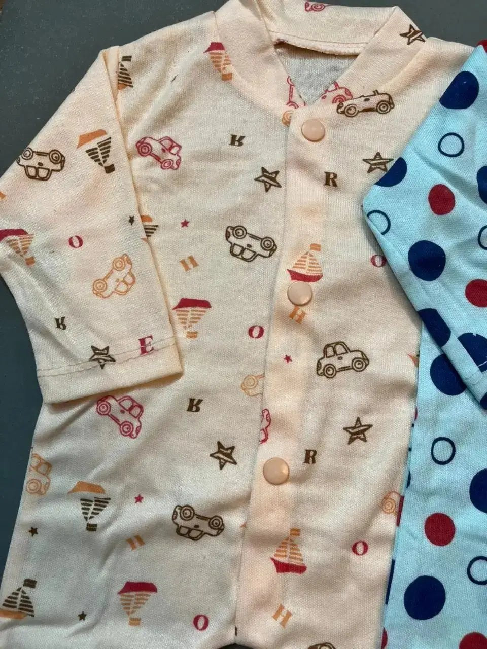 Full Body Romper Set Pack of 3 – Soft Cotton Full Body Sleepsuits (0–6 Months)