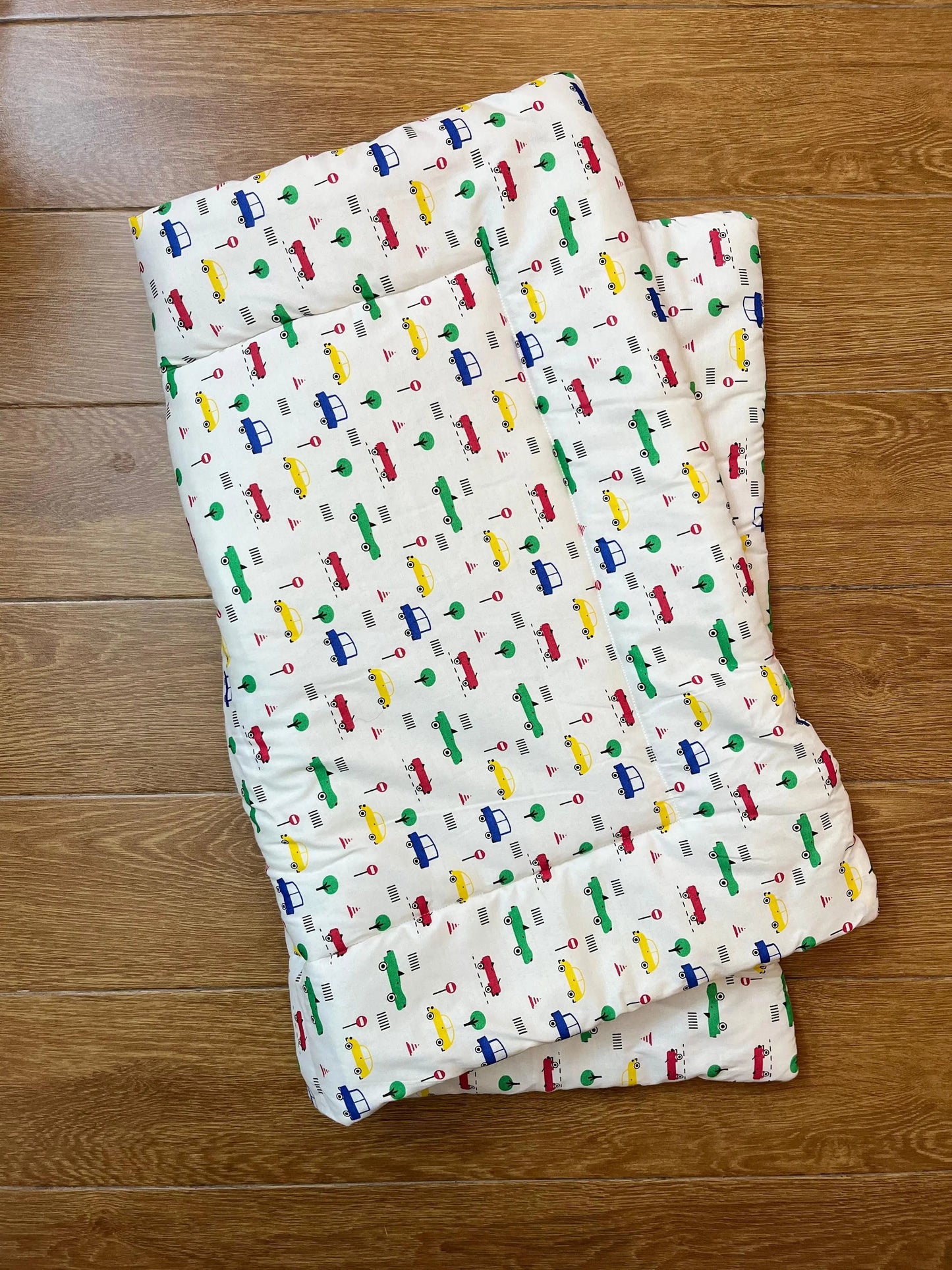 8Pc Baby Bedding Set on Soft Cotton Fabric with Car Theme (0–2 Years) Little Flower