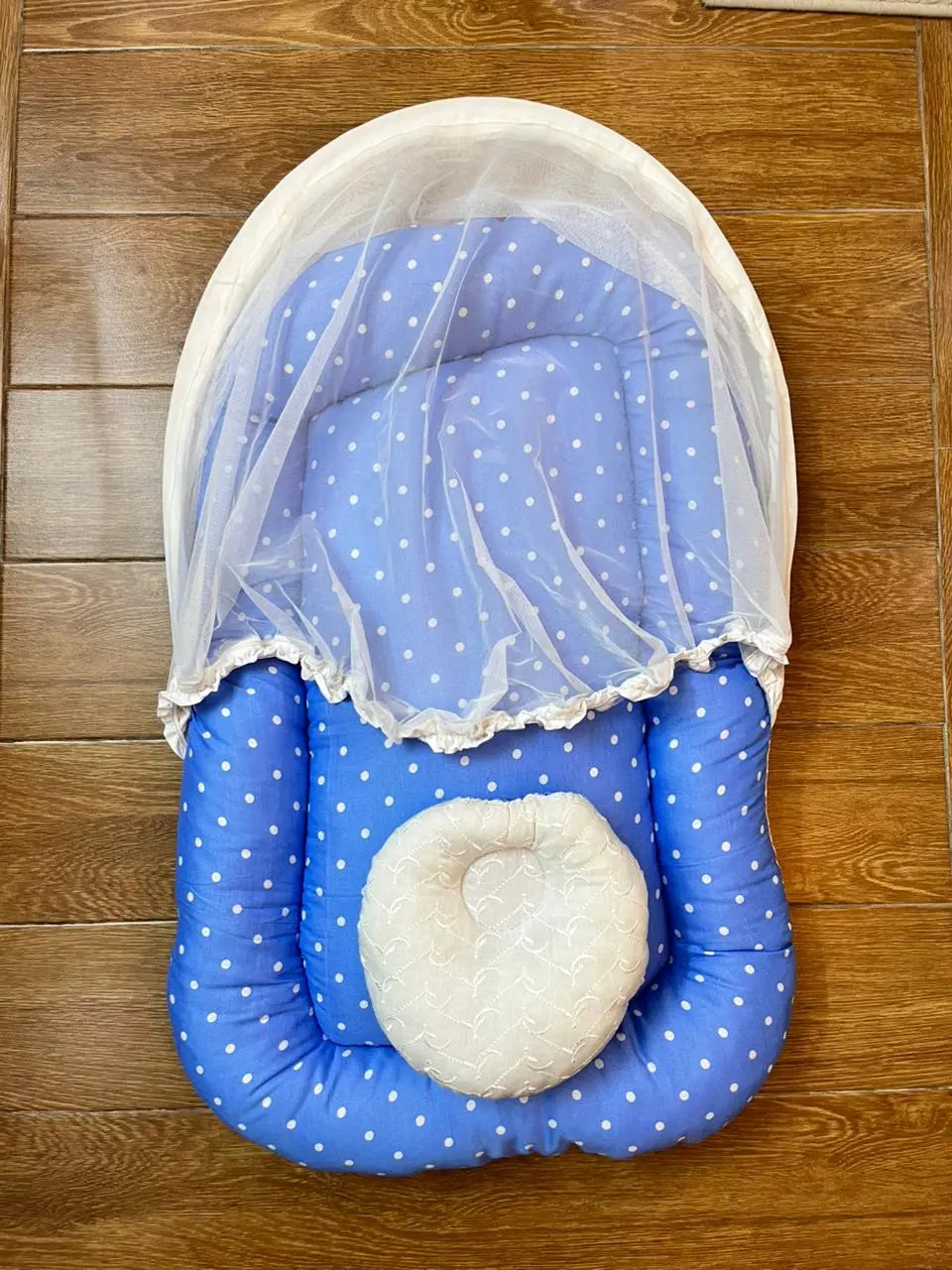 Baby Net Bed With Pillow | Light blue big bot  Chicken