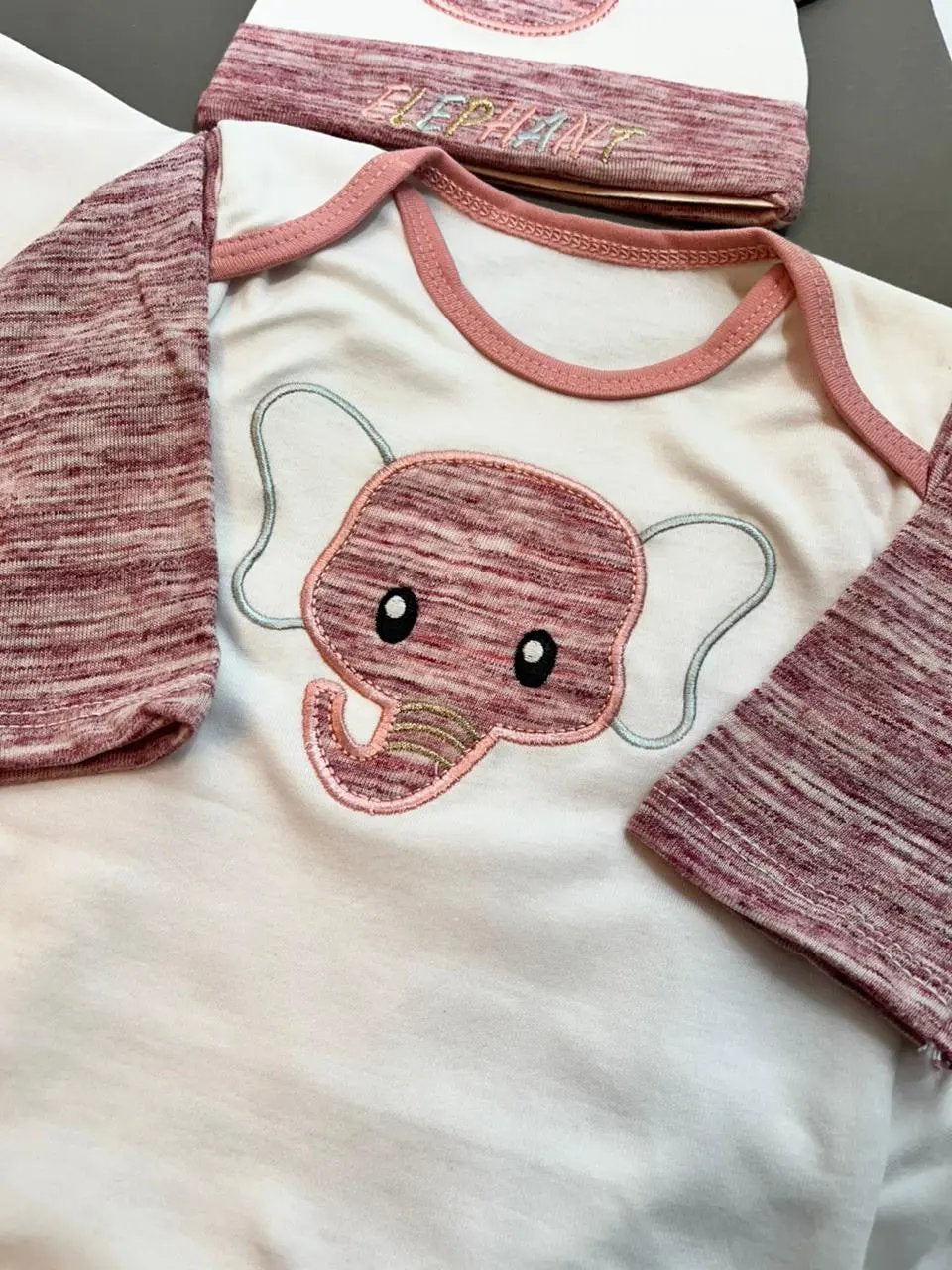 Baby Elephant Clothing Set – 6-Piece Soft Cotton Outfit for Newborn (0–12 months)