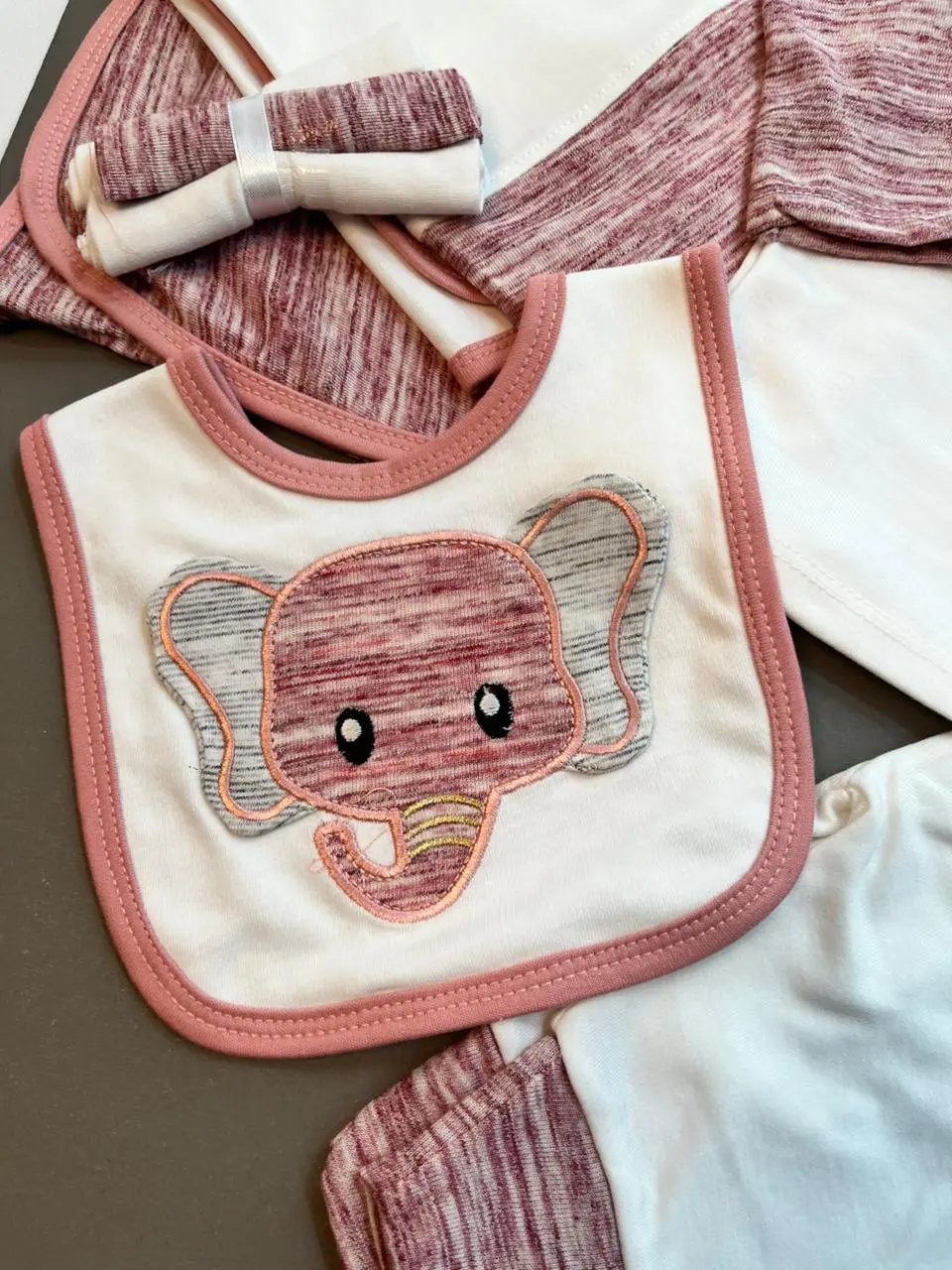 Baby Elephant Clothing Set – 6-Piece Soft Cotton Outfit for Newborn (0–12 months)