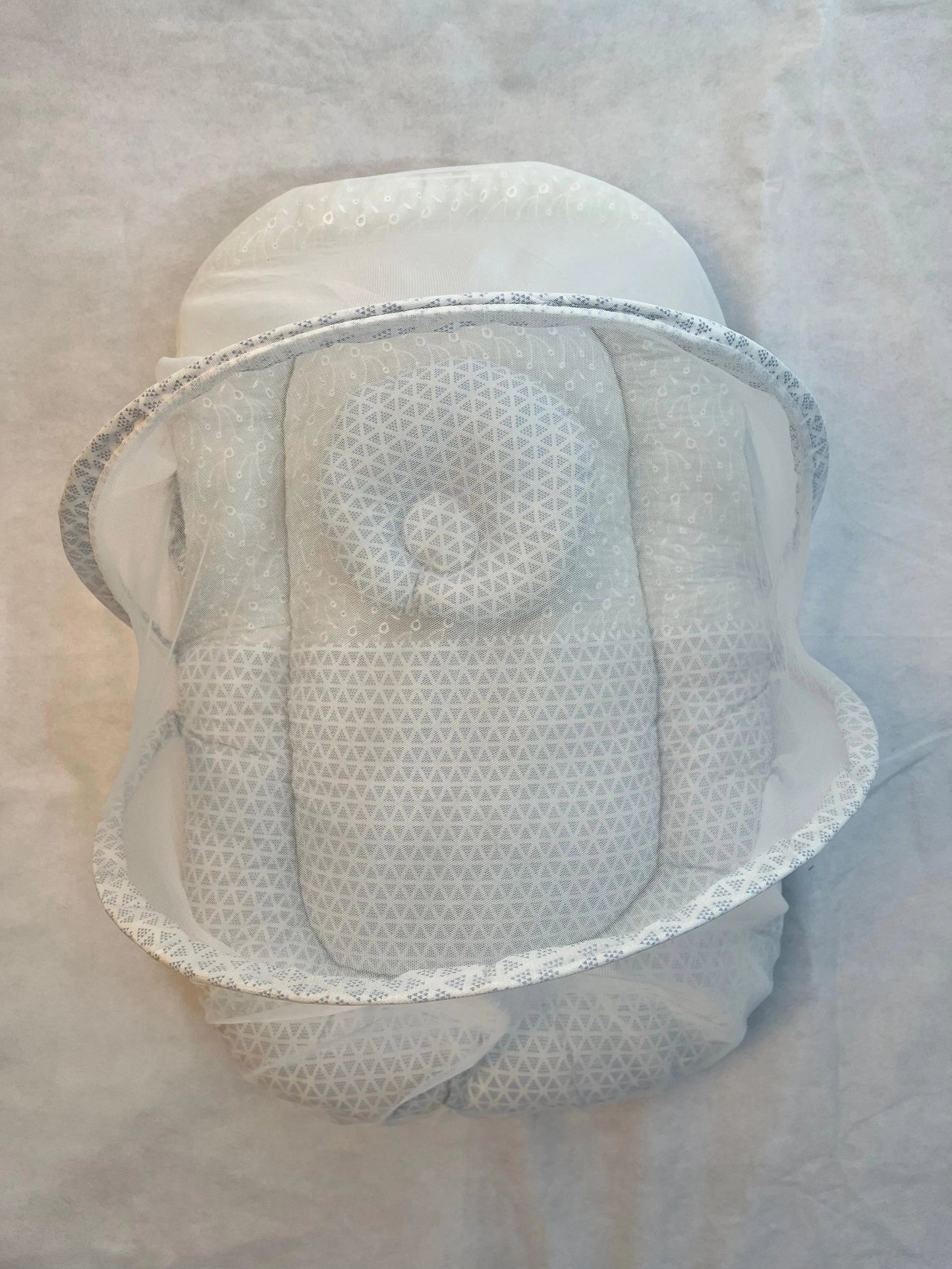 Baby Net Bed With Pillow | Blue triangle with Chicken