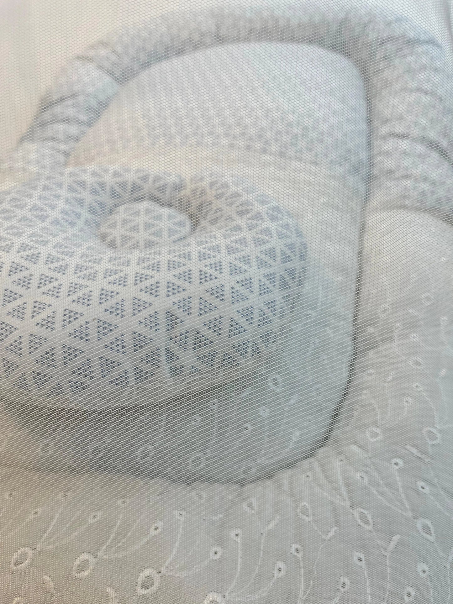 Baby Net Bed With Pillow | Blue triangle with Chicken