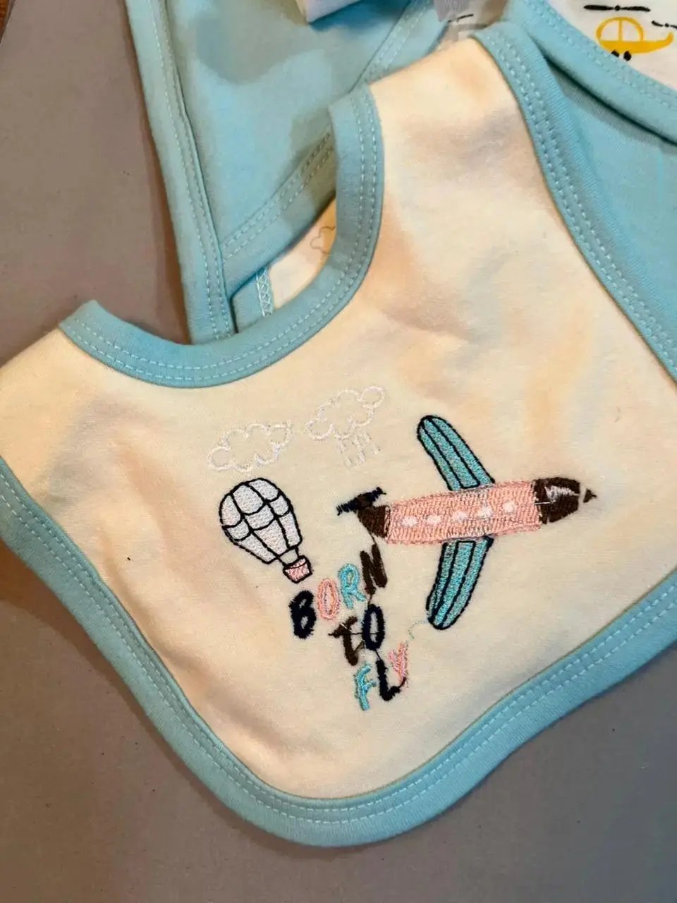 Born To Fly Baby Gift Set – Blue Airplane Theme | 8-Piece Cotton Outfit for Newborn Boys