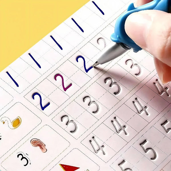 Little Flower Kids Magic Practice Book Set – 4-in-1 Reusable Workbook (Age 2+)